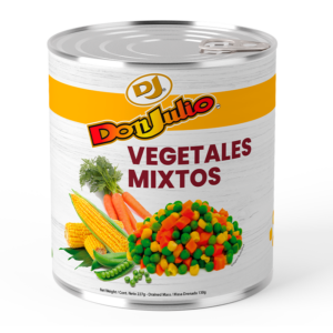 lata de vegetales mixtos