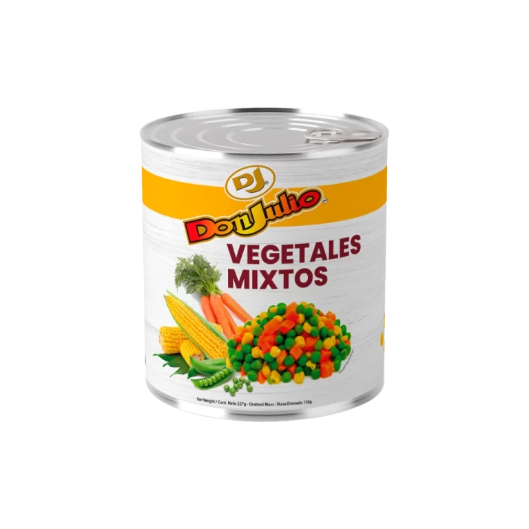 lata de vegetales mixtos
