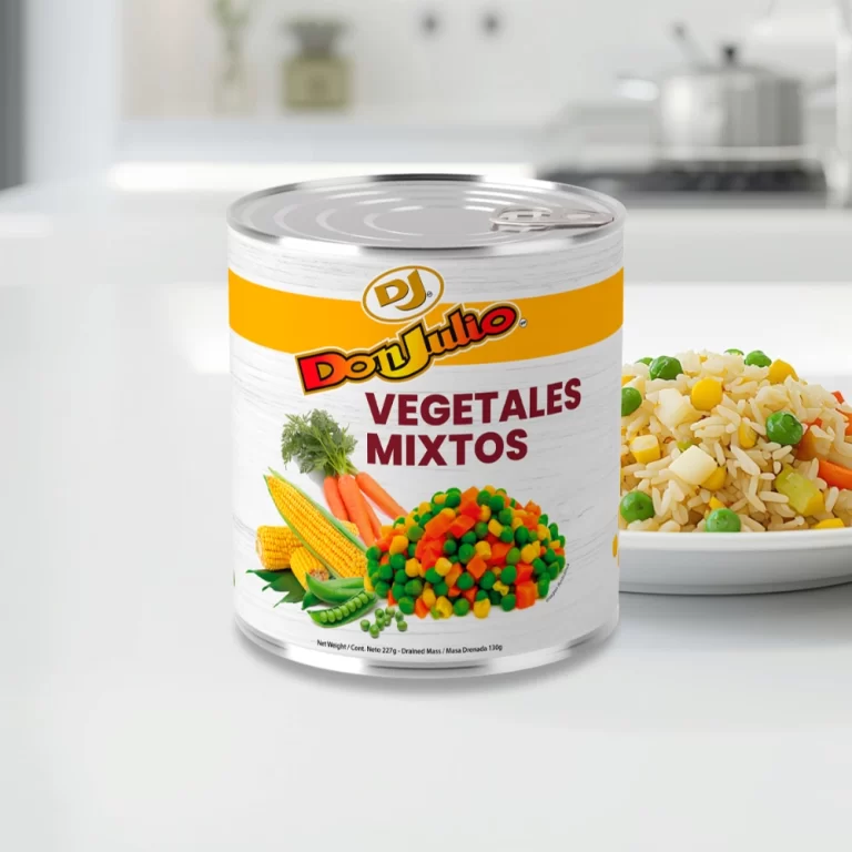 lata de vegetales mixtos